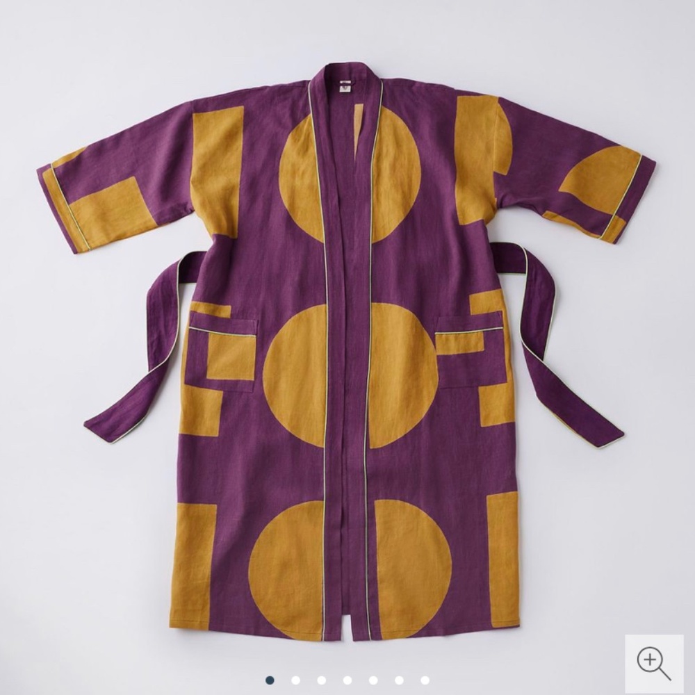 Block shop linen robe